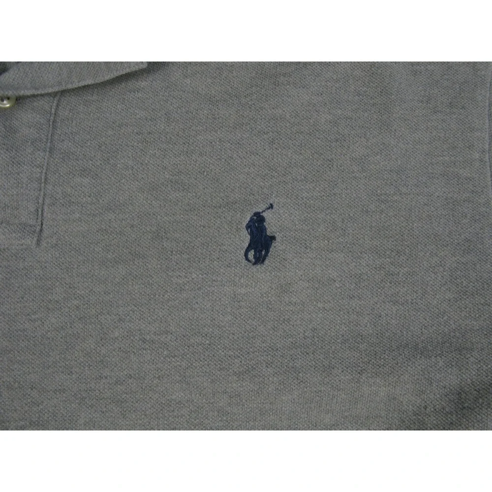 Polo Ralph Lauren Mens Short Sleeve Pique Polo Shirt Grey Large‎ Pony Logo 2090